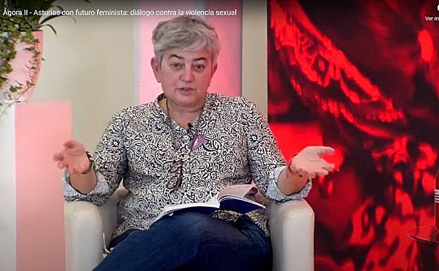 La alcaldesa, durante el acto.