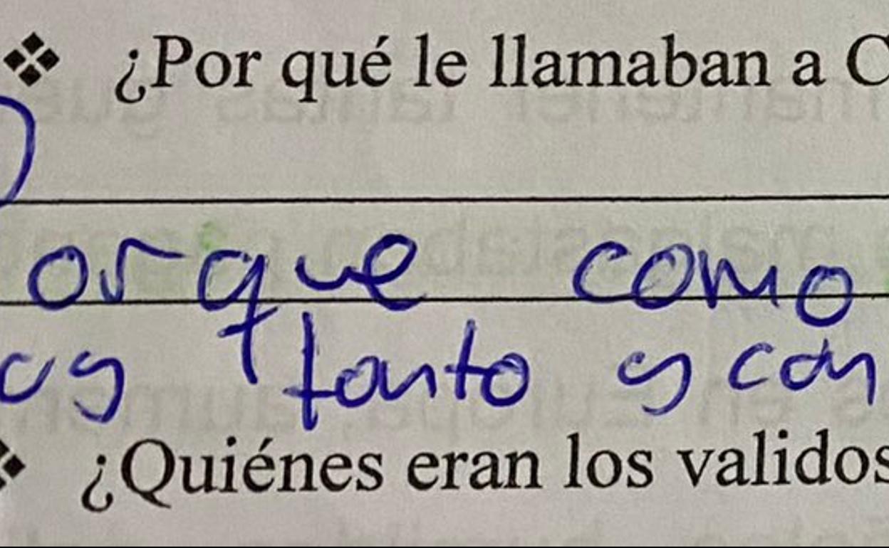 La respuesta de un estudiante de Historia se vuelve viral. 