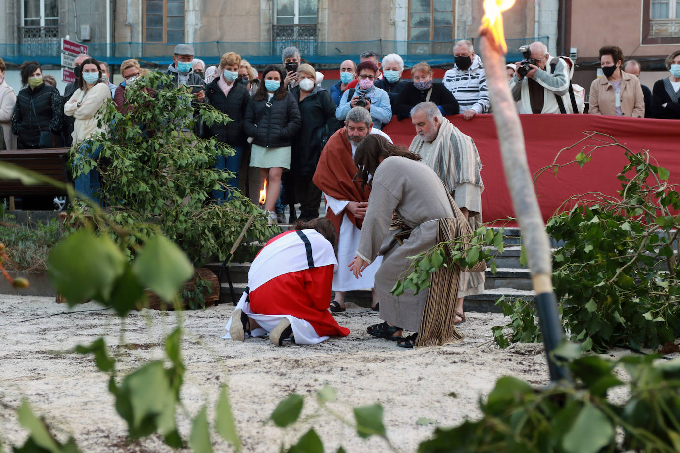 La Última Cena, la oración en el huerto y el Sanedrín abren una recreación con más de doscientos figurantes y actores