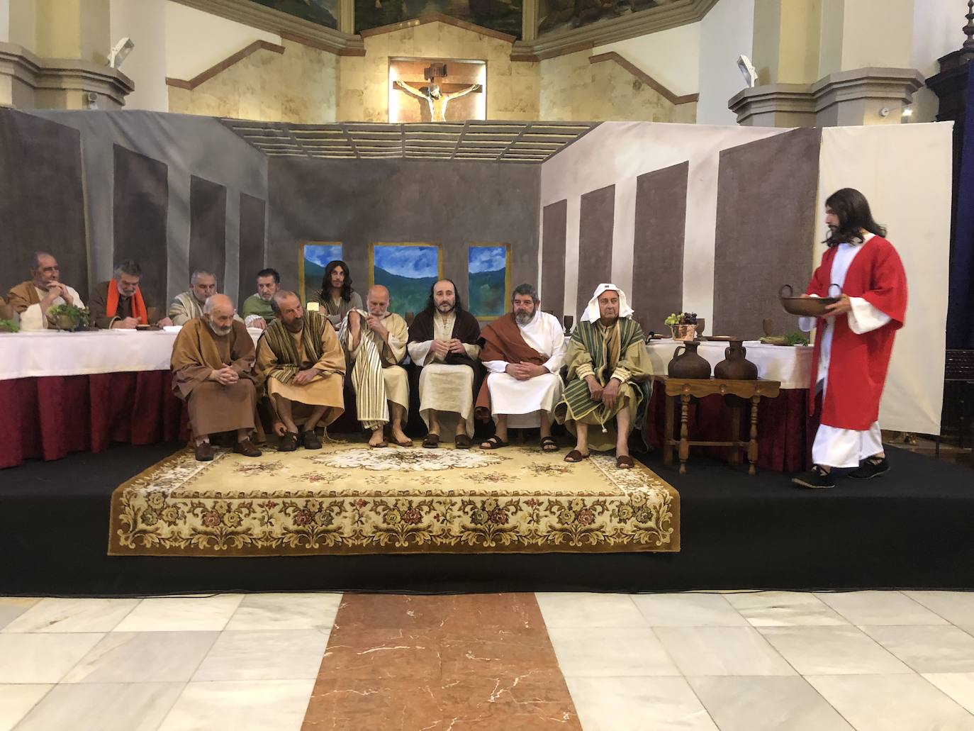La Última Cena, la oración en el huerto y el Sanedrín abren una recreación con más de doscientos figurantes y actores