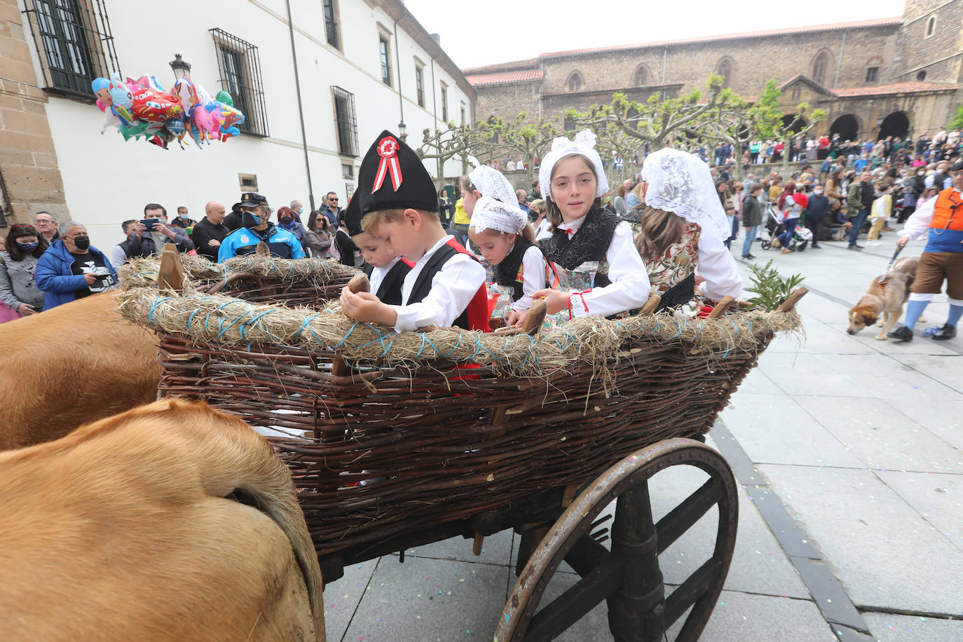 Tres años de espera, dos ediciones canceladas y muchas ganas después, Avilés por fin ha podido echarse de nuevo a la calle para celebrar las fiestas de El Bollo. El tradicional desfile que cierran las xanas y xaninas ha llenado de público las calles del casco histórico de la ciudad. 