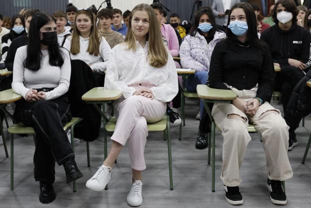 Leonor, durante el acto. 