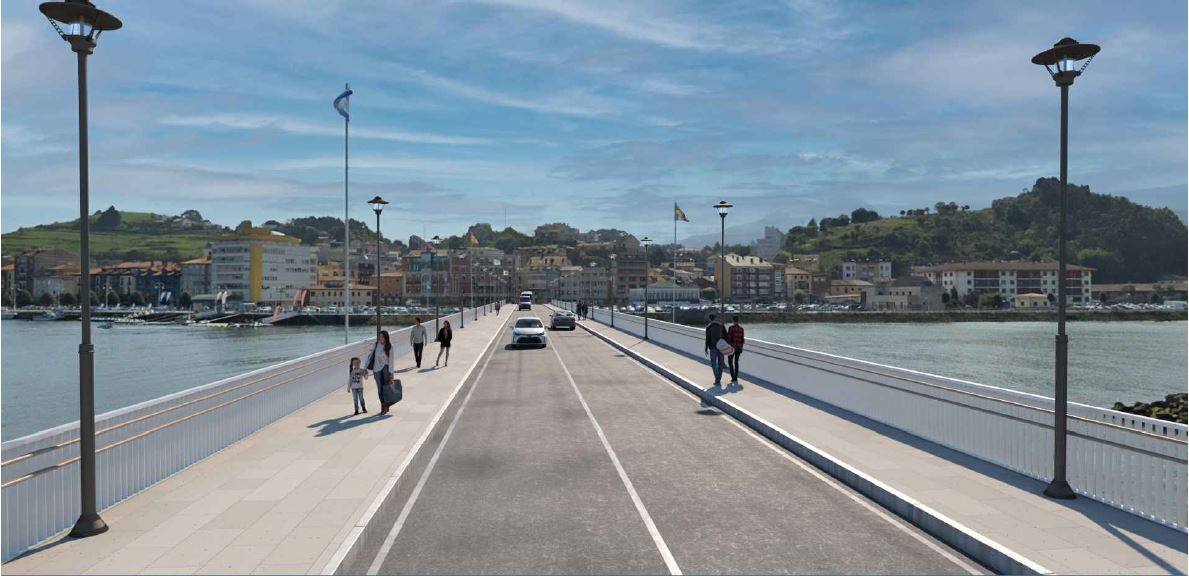 Infografía del proyecto del nuevo puente de Ribadesella