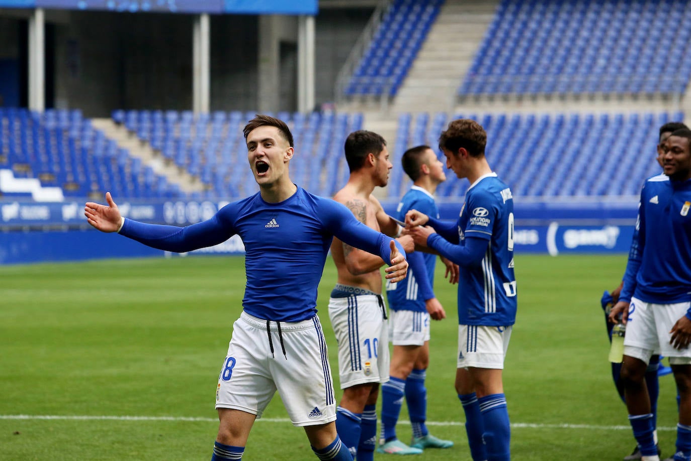 El Oviedo B ha conseguido el ansiado ascenso a Segunda RFEF ante el Colunga en un encuentro disputado en el Tartiere 