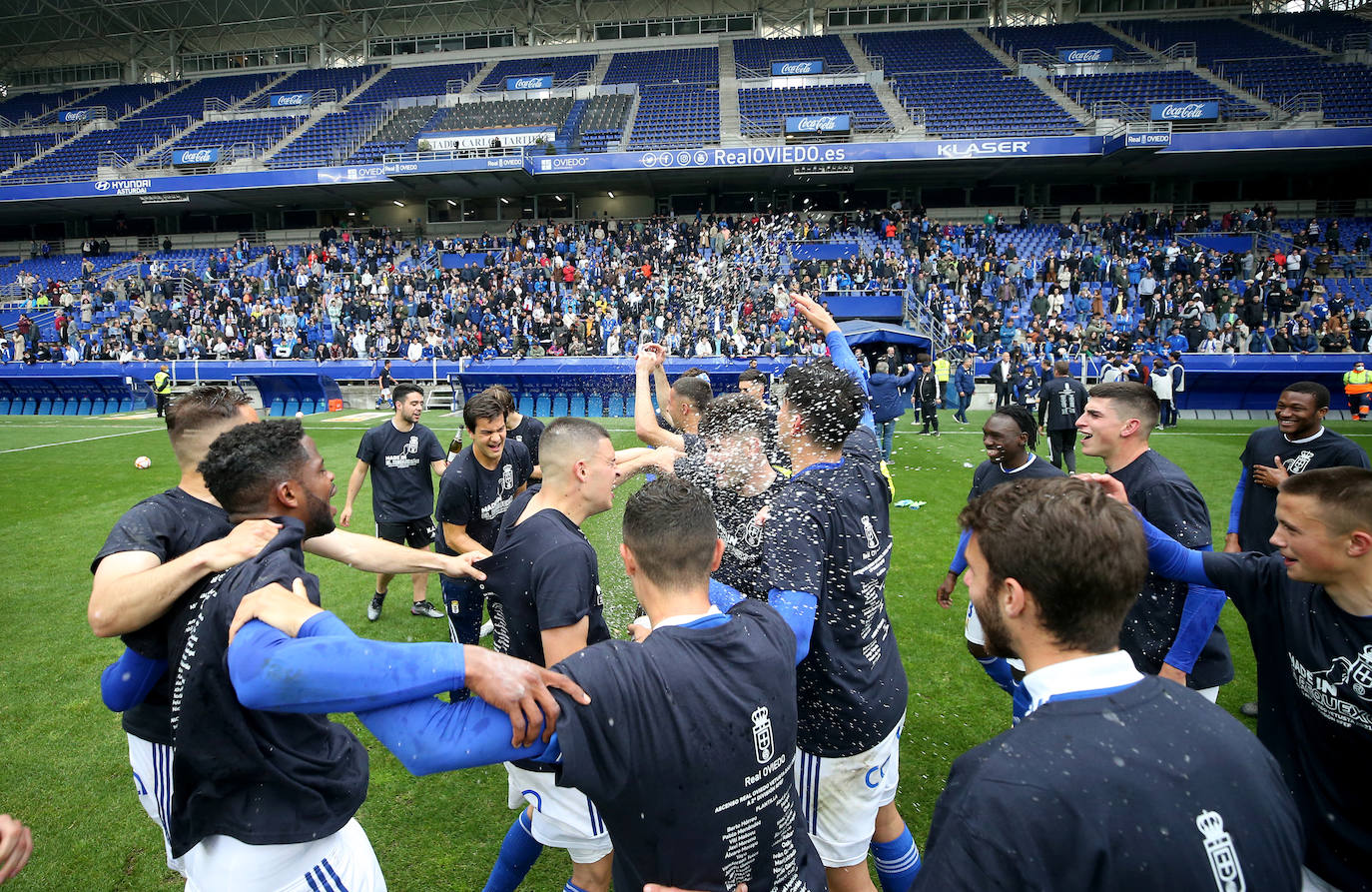 El Oviedo B ha conseguido el ansiado ascenso a Segunda RFEF ante el Colunga en un encuentro disputado en el Tartiere 