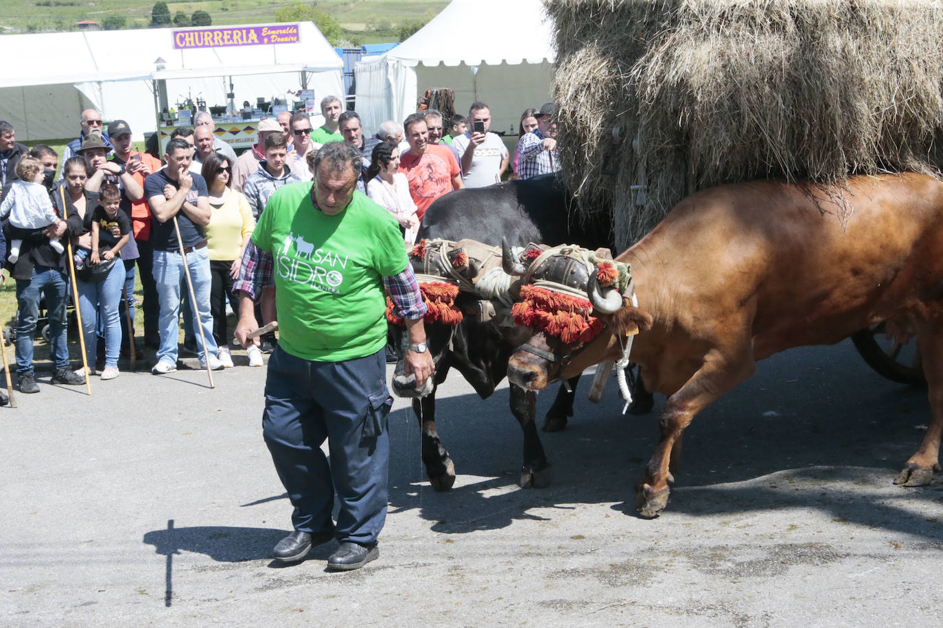 La feria ganadera se vivió este sábado con gran expectación y participación en una edición que devuelve a Llanera su identidad, tras el parón de su tradicional fiesta de San Isidro por la pandemia.