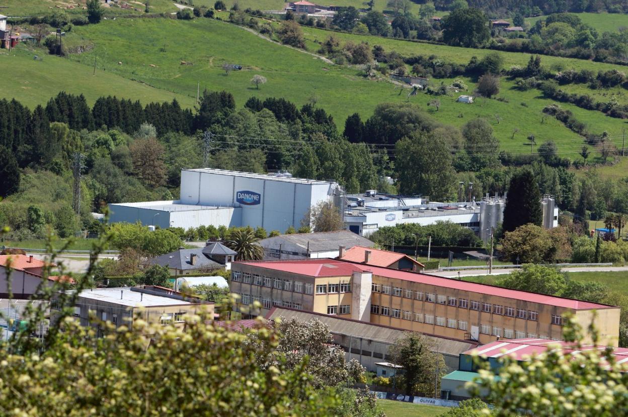 La fábrica de la multinacional francesa Danone en Salas. 