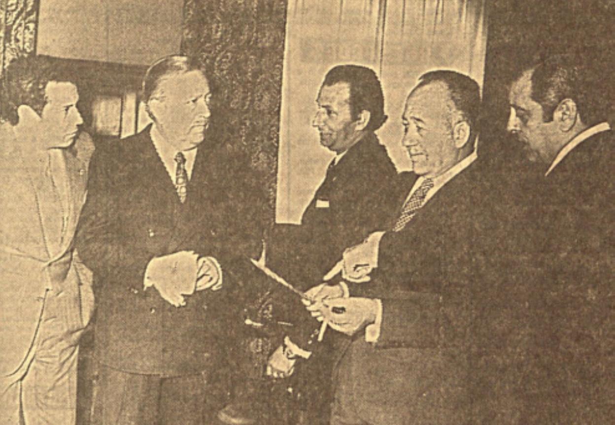 La recepción a Sánchez Belda en el Consistorio gijonés.