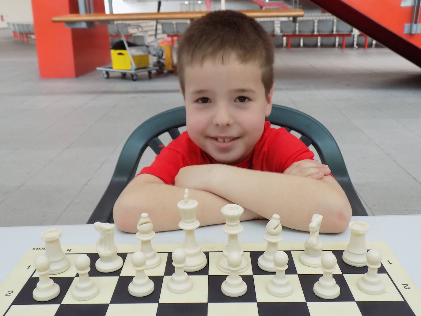 Rubén De Lera, campeón sub ocho de los Juegos Escolares gijoneses. QUIQUE64