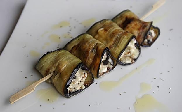 Rollitos de berenjena