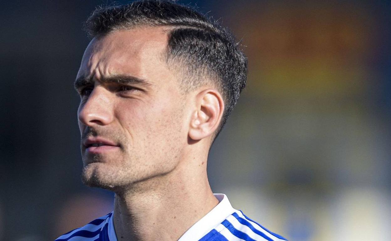 El jugador del Real Oviedo Dani Calvo. 