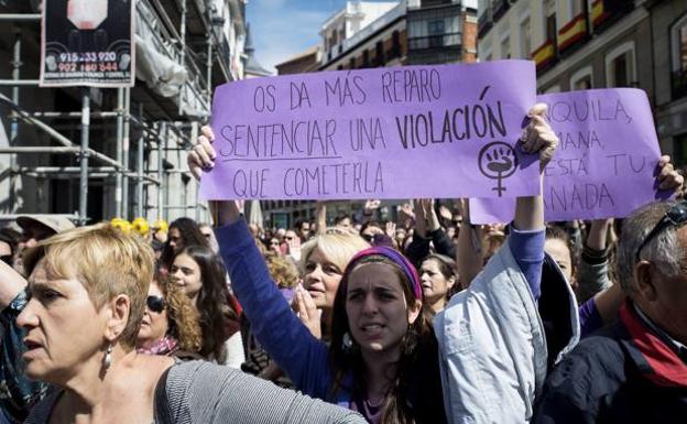 Una manifestación en la Puerta del Sol de Madrid. 