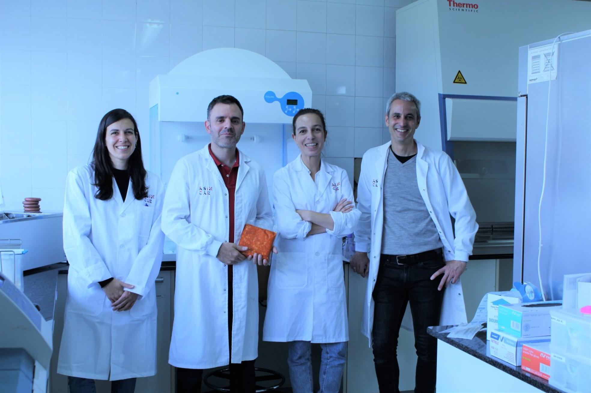 De izquierda a derecha, Marta Sampayo, Sergio Serrano, Natalia Prado y Bruno de Lucas, en Asincar. 