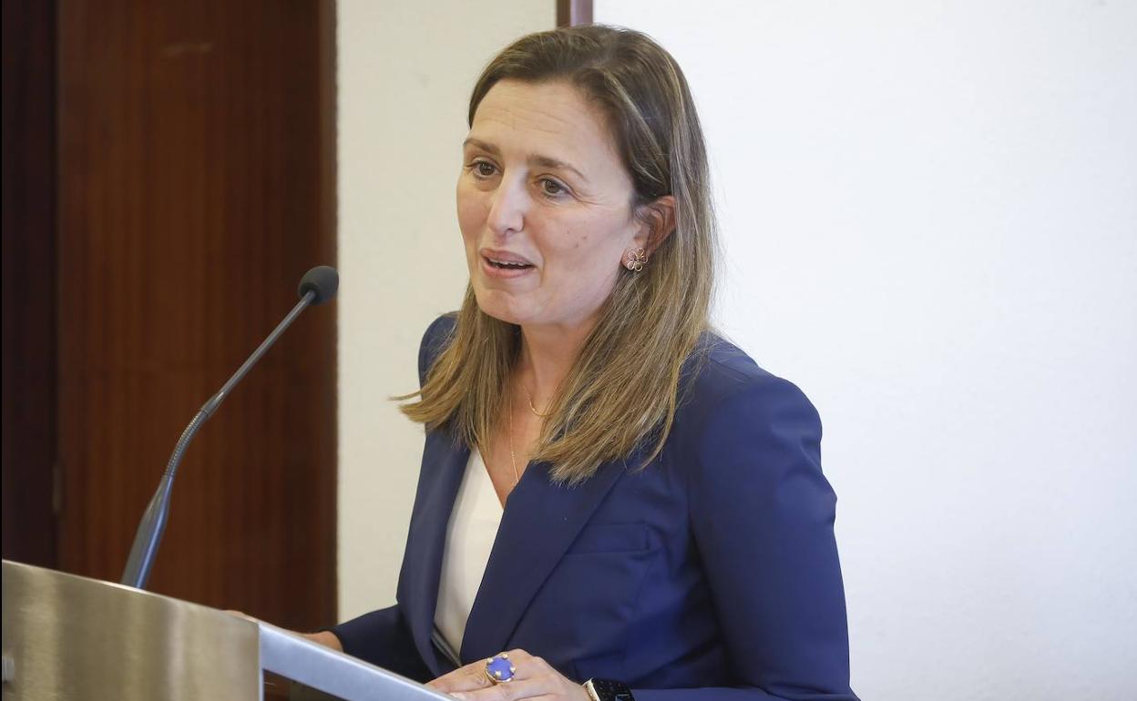 María Calvo, durante un acto empresarial.