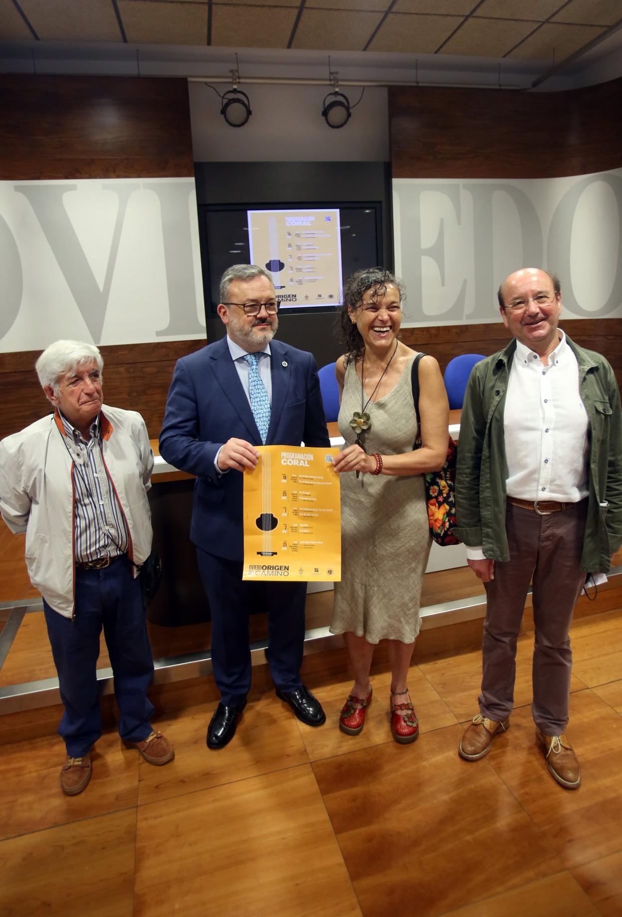 Fernández, Quintana, Velasco y Martínez, ayer. 