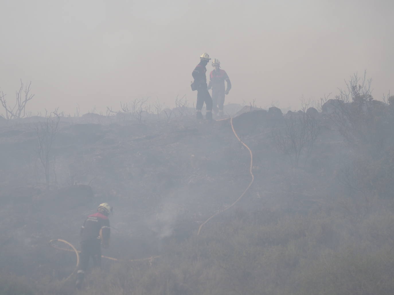 Además del de Leyre, Navarra ha registrado otros tres incendios forestales en los últimos días. 