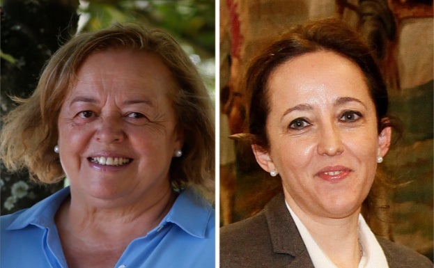 A la izquierda, Rosa Menéndez; a la derecha, Eloísa del Pino