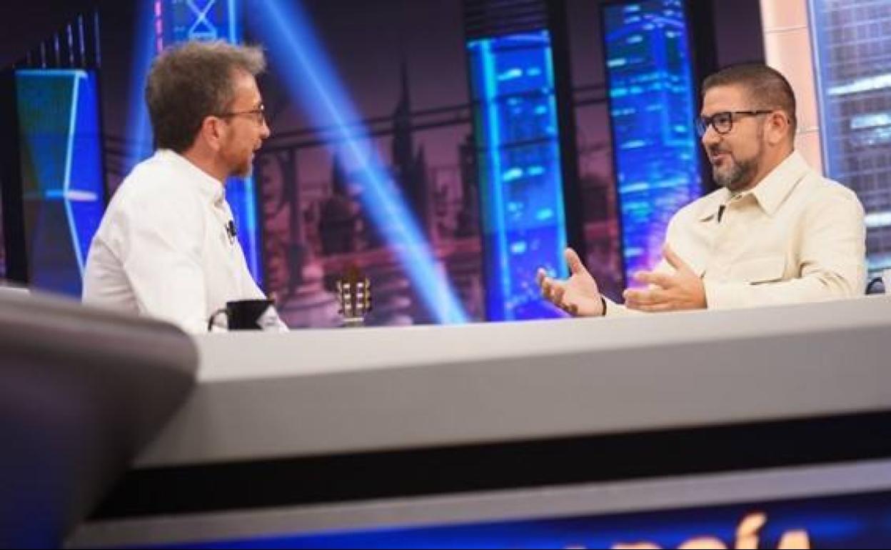 Dani García durante su visita a 'El Hormiguero', con Pablo Motos.