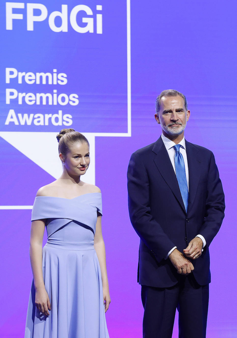 Los Reyes, la princesa Leonor y la infanta Sofía visitan Cataluña con motivo de la entrega de los premios de Fundación Princesa de Girona. Esta ha sido la primera vez que la heredera de la Corona ha visitado la provincia.