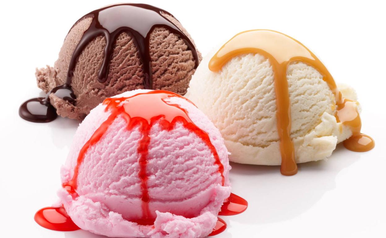 Tres bolas de helado