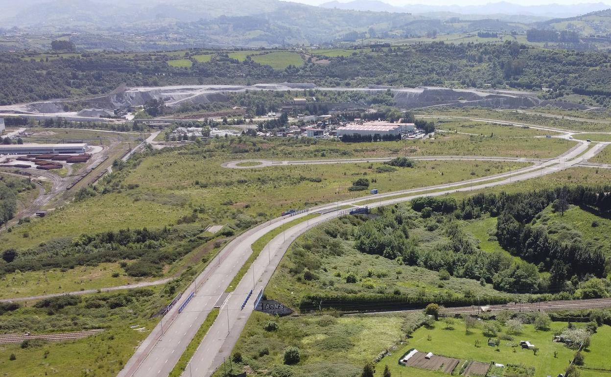 Vista aérea del polígono de San Andrés de los Tacones. 