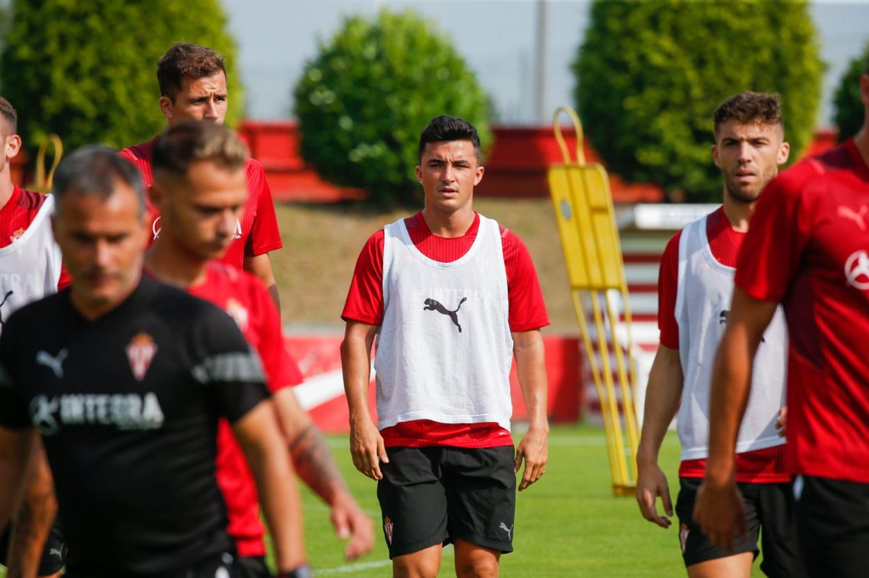 Manu García, ayer por la mañana, en Mareo. 