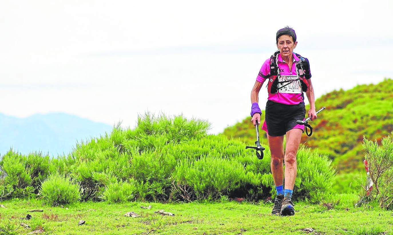 La corredora mierense durante una de las pruebas.