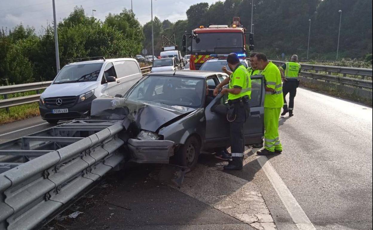 Estado en el que quedó el vehículo tras el accidente.