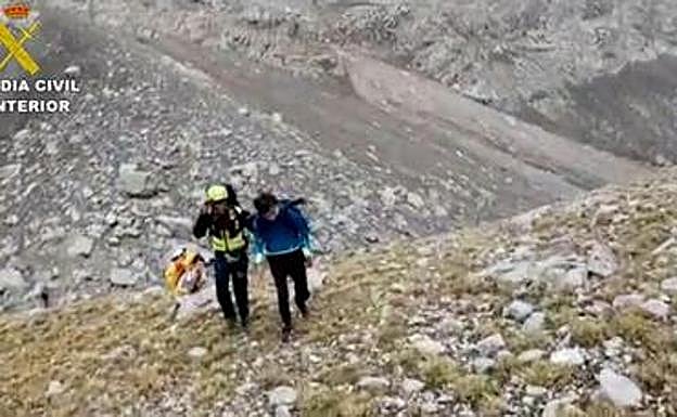 Imagen del rescate en los Picos de Europa 