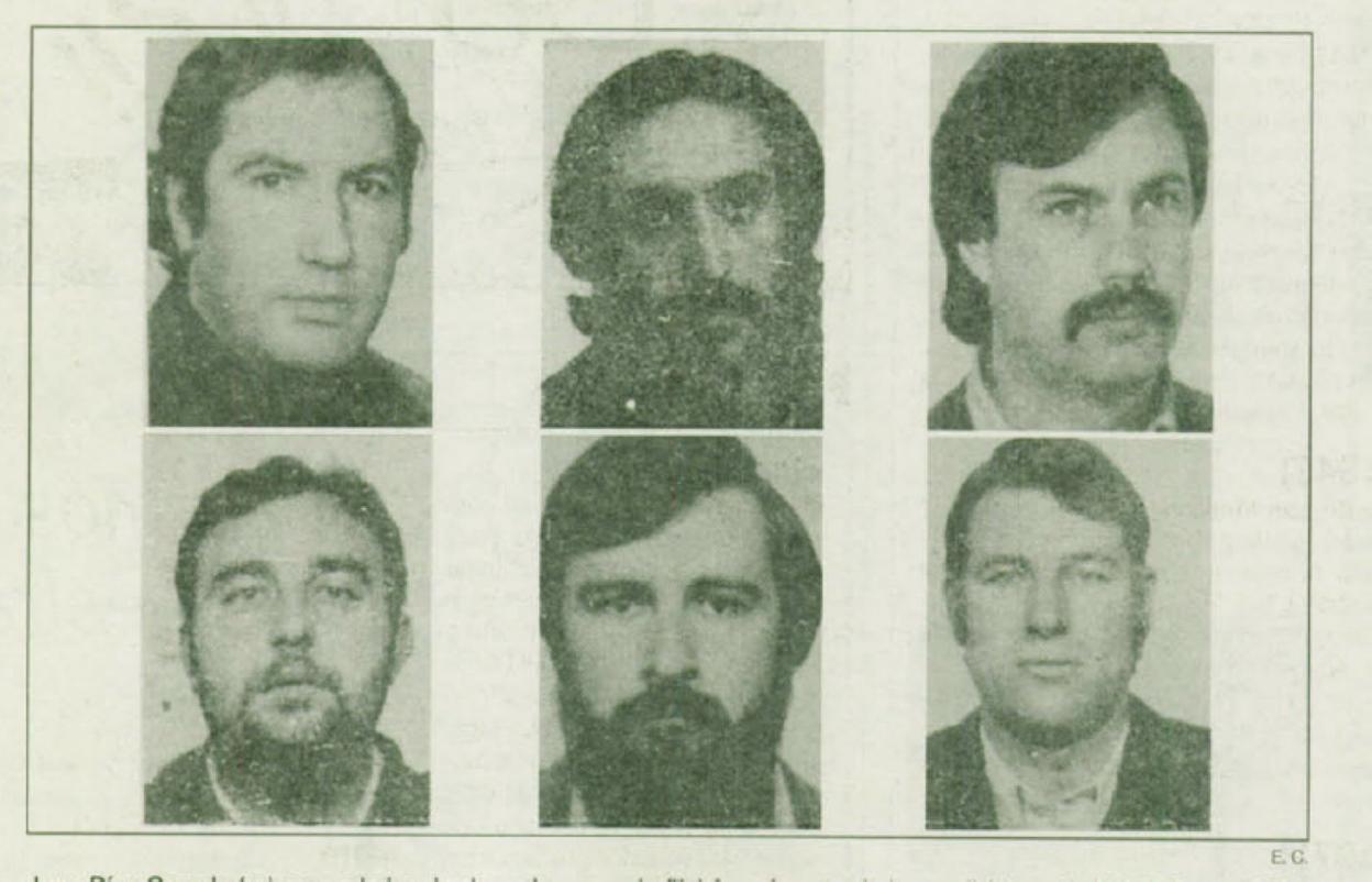 Juan Díaz, primero a la izquierda en la segunda fila, en 1980.