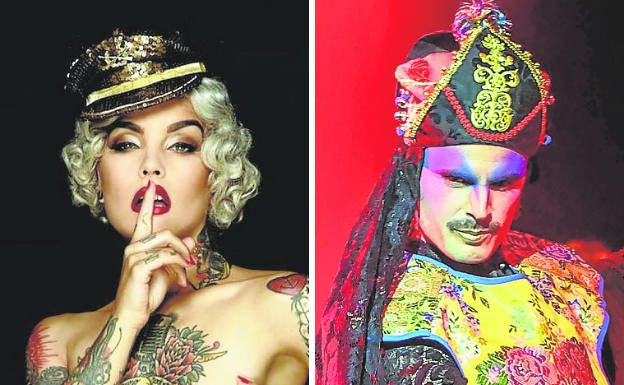 Vinila y Rodrigo, en el escenario.