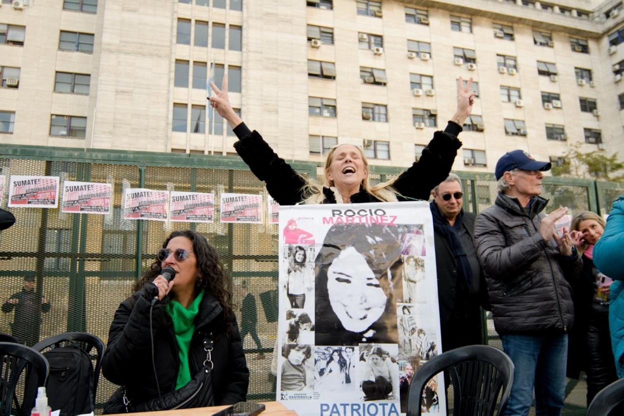 Bárbara García, el pasado miércoles, antes de la lectura del veredicto en Comodoro Py, en Buenos Aires.