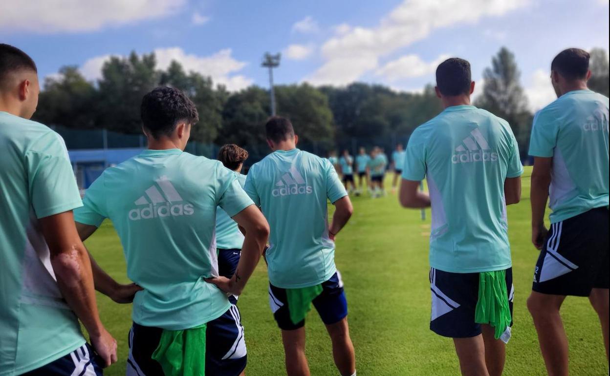 Entrenamiento del Real Oviedo.