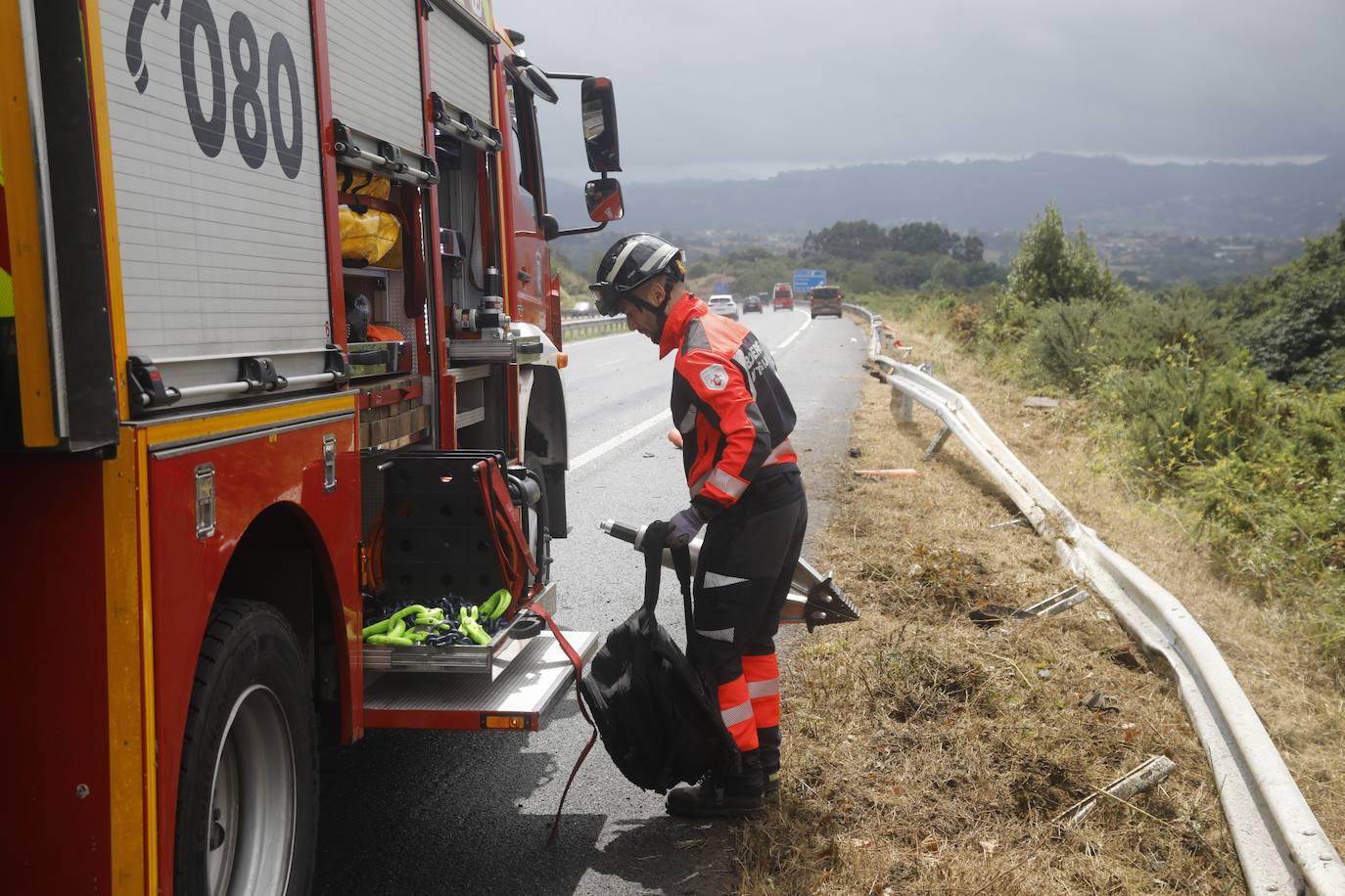Fotos: Espectacular accidente en la autovía Minera