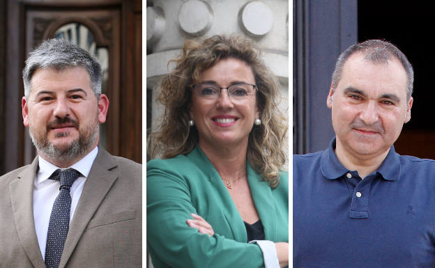 Sergio García, Susana Fernández y Manuel Iñarra, de Ciudadanos.