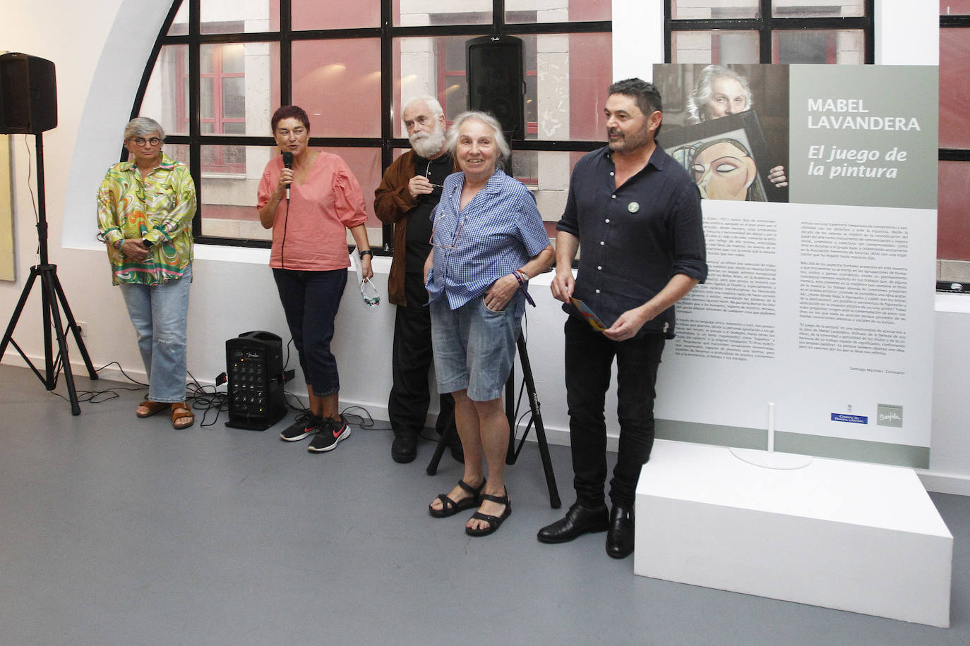 Ana González, Lydia Santamarina, Luis Antonio Alías, Mabel Lavandera y Santiago Martínez, durante el acto.