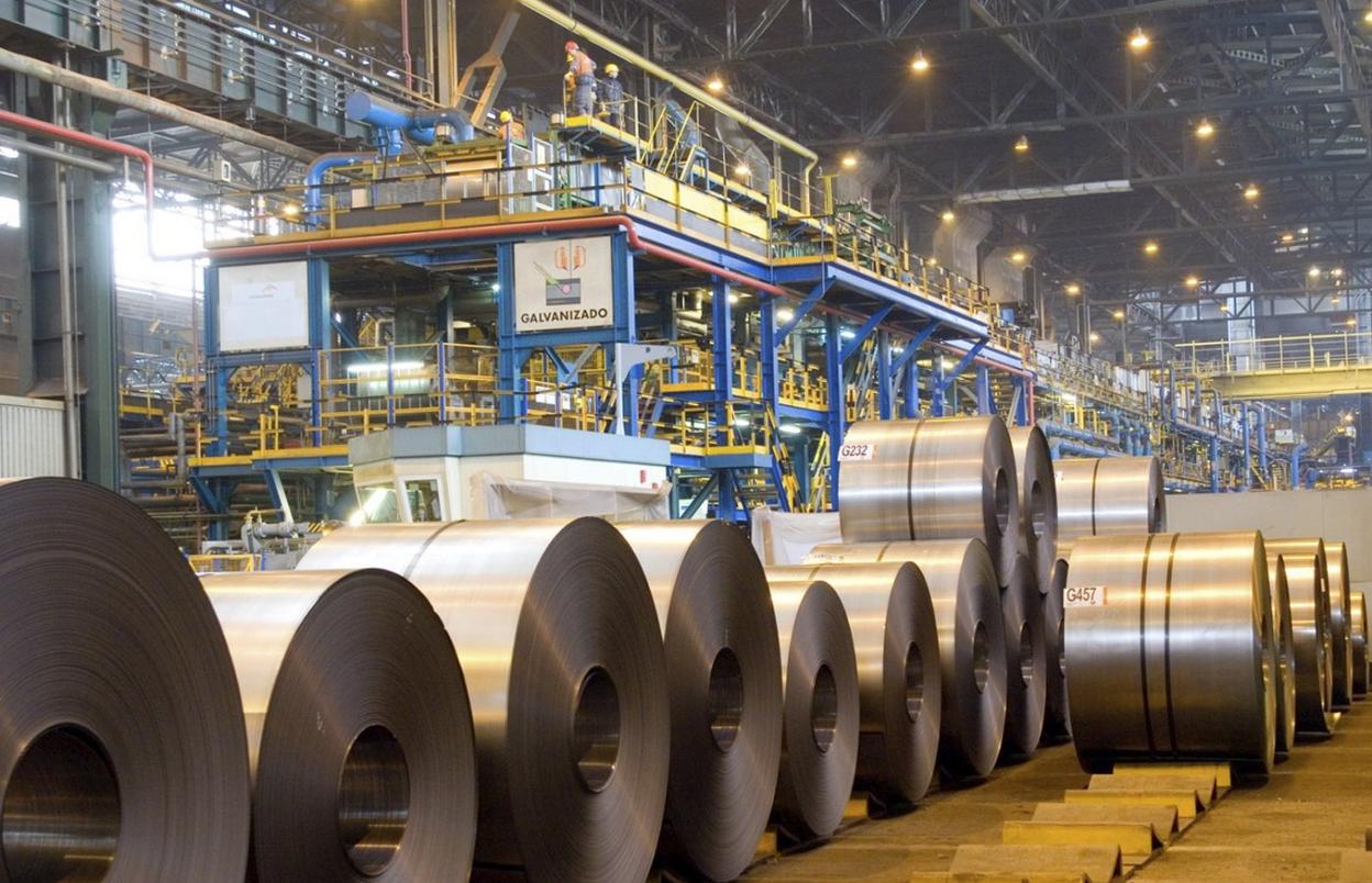 Imagen de archivo de la línea de galvanizado de ArcelorMittal en Avilés. 