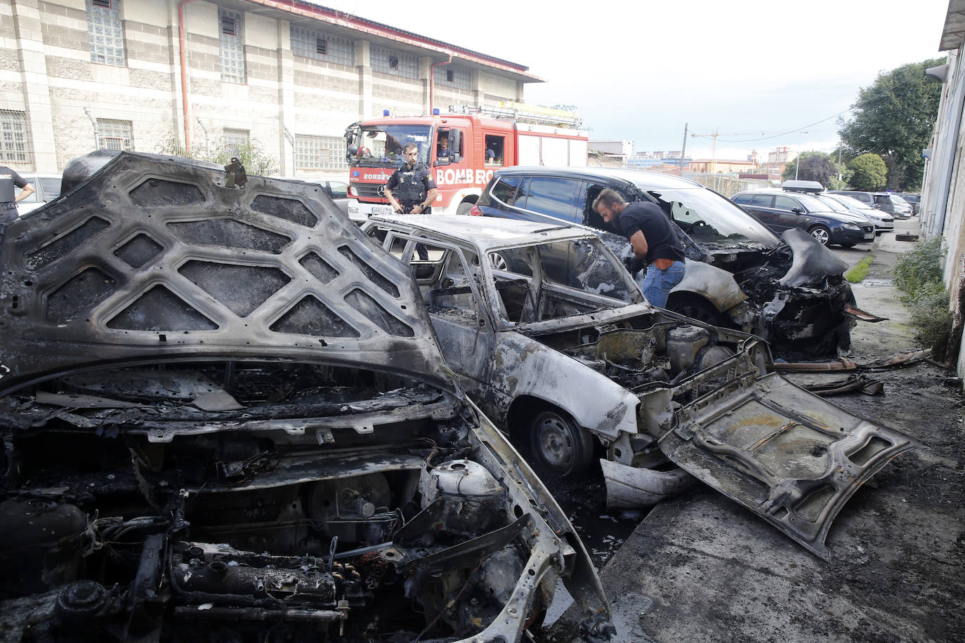 Estado en el que quedaron los coches afectados