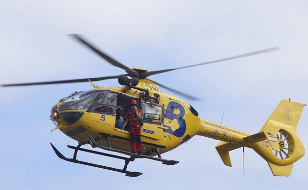 Un helicóptero del SEPA. 