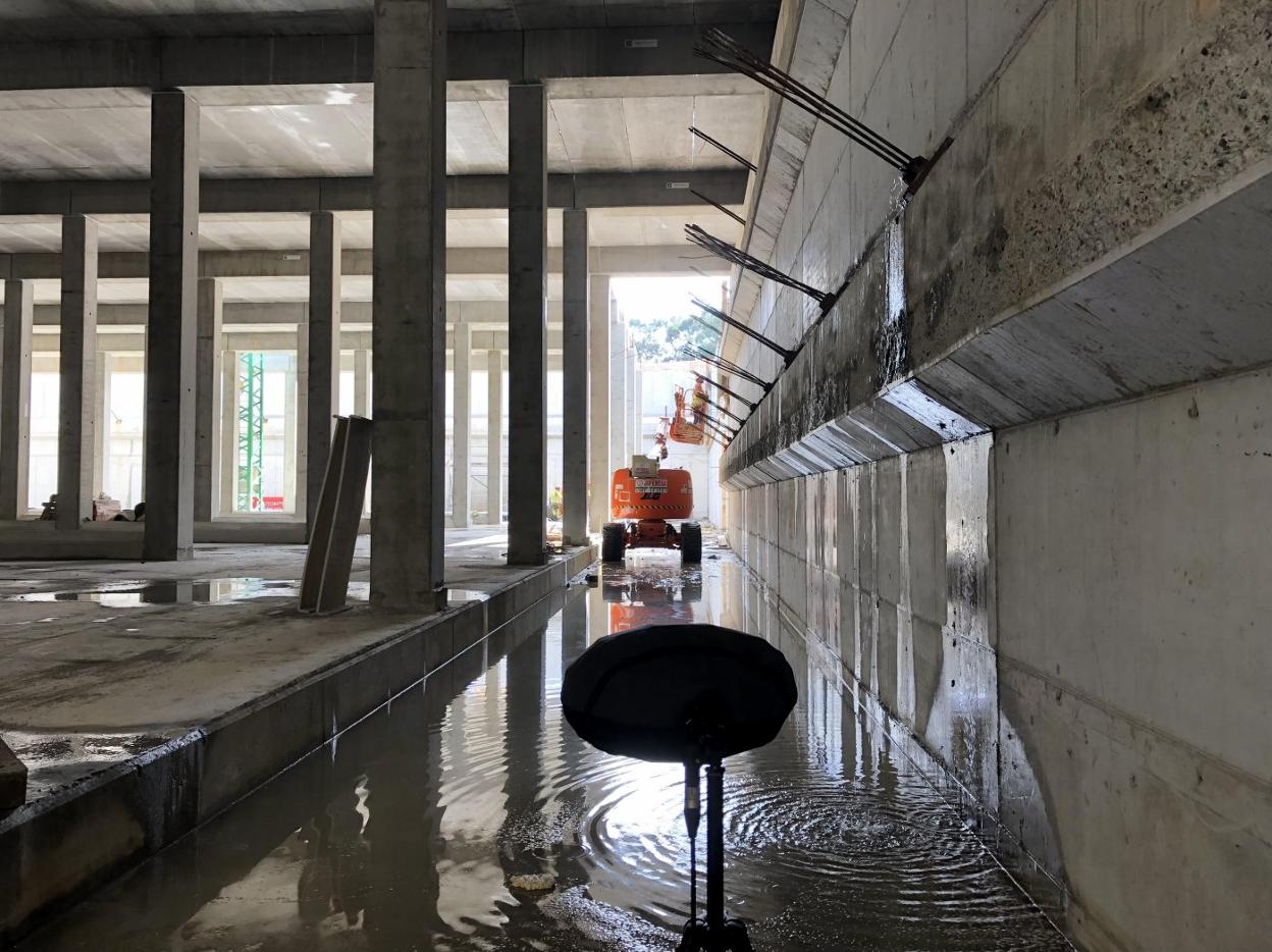Una de las grabaciones realizadas durante las obras de construcción del pozo de tormentas. 