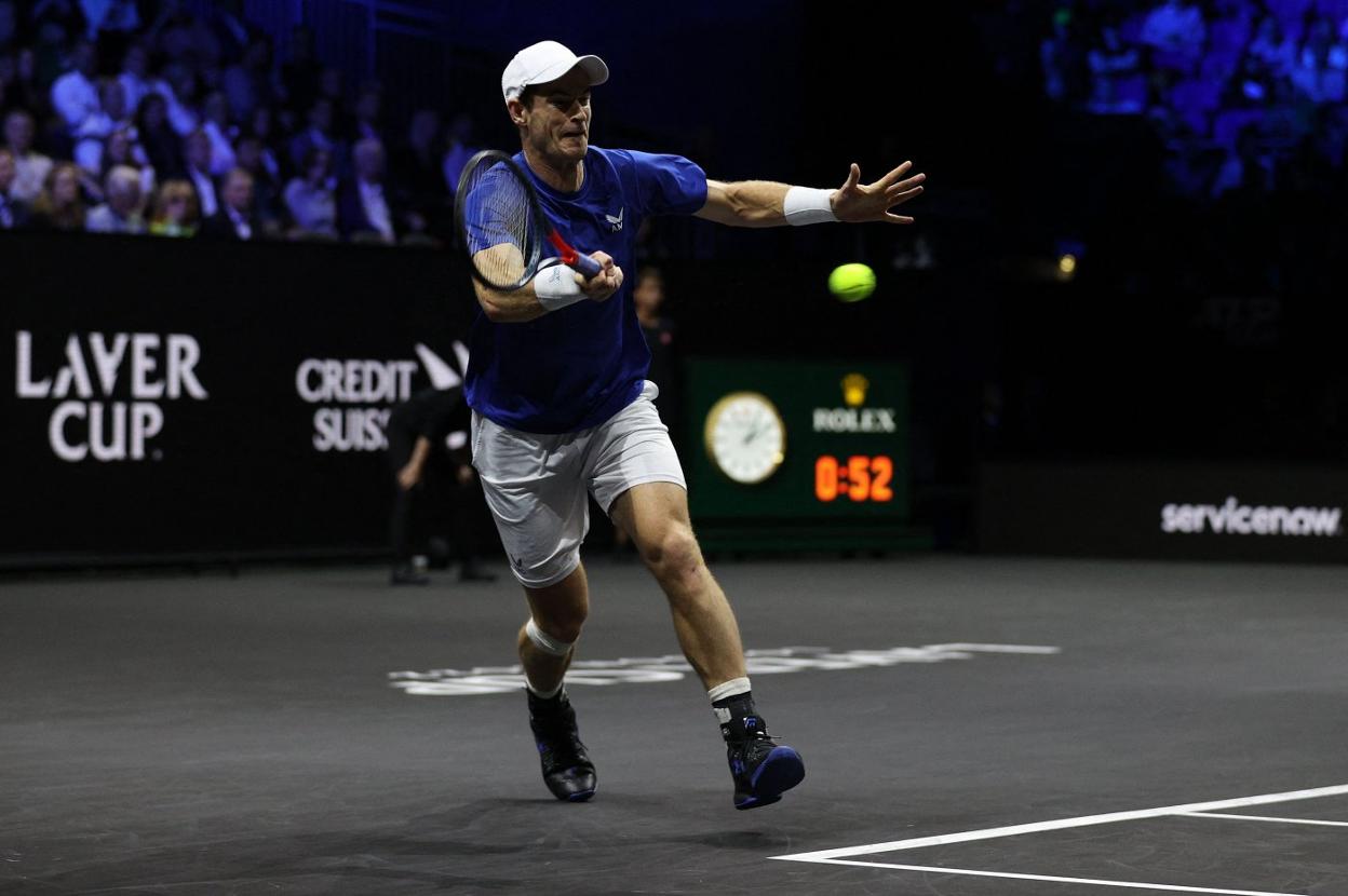 El escocés Andy Murray, en uno de los partidos del reciente Laver Cup, disputada en Londres. 