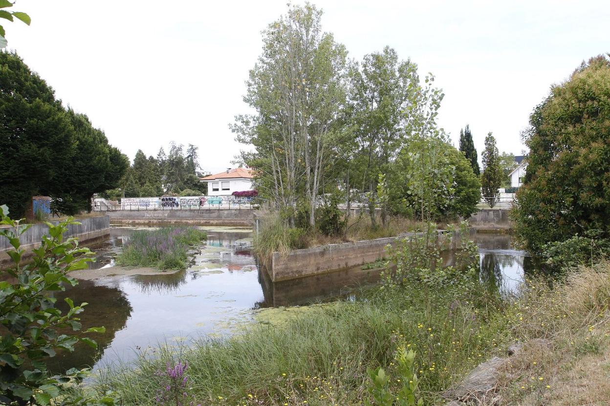 Estructura del anillo navegable del río Piles a la altura de Las Mestas. 