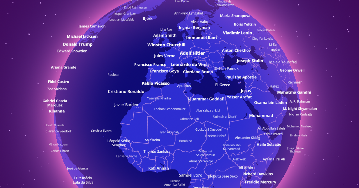 Un mapa interactivo permite descubrir los personajes más influyentes de cada localidad