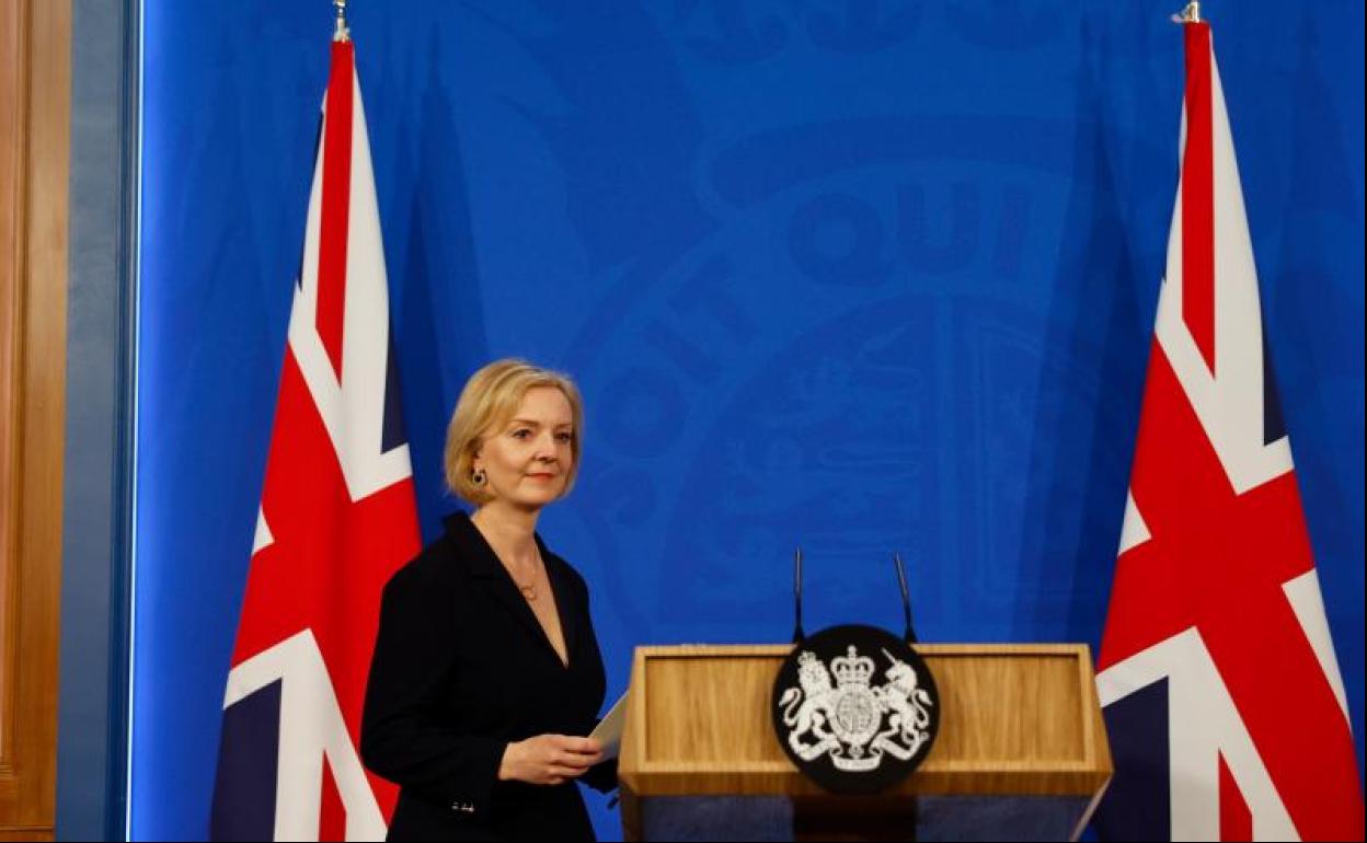 La primera ministra británica, Liz Truss. 