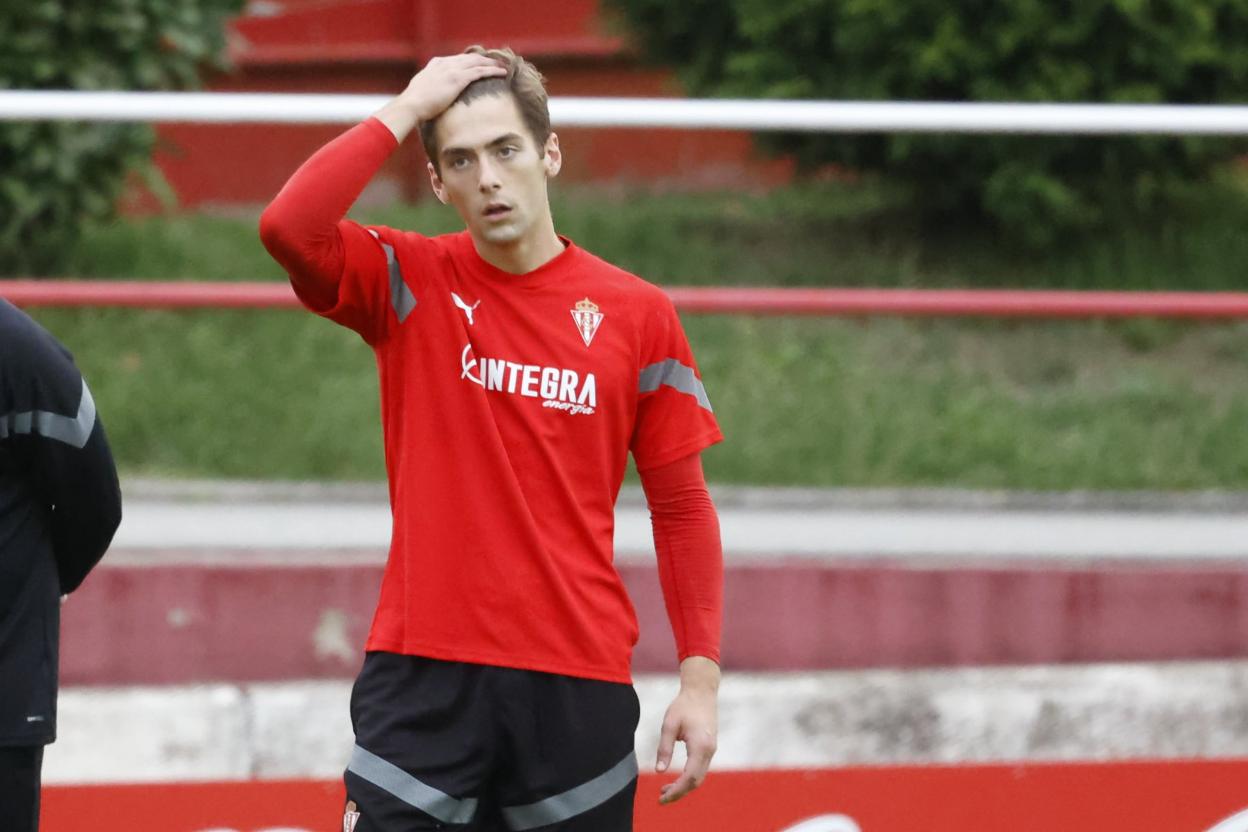 José Gragera, durante el entrenamiento de ayer.
