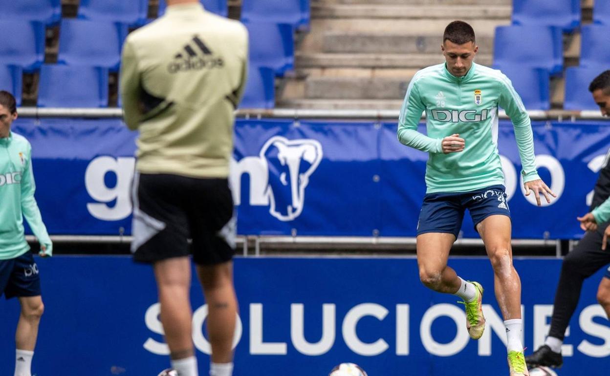 Abel Bretones, jugador del Real Oviedo.