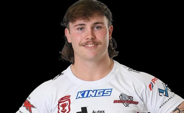 Liam Hampson en una imagen de su club de rugby 