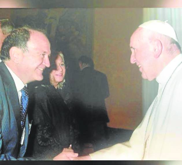 Durante una audiencia con el Papa Francisco