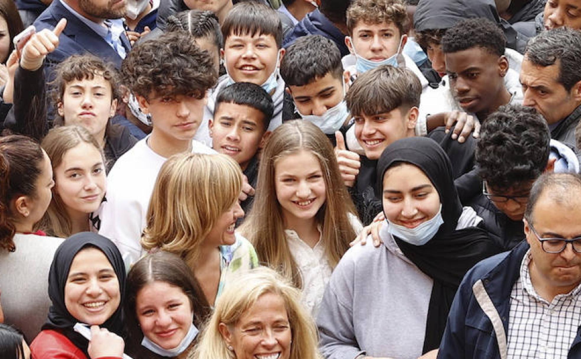 Encuentro con jóvenes en un instituto de Leganés, en Madrid, para una mesa redonda el pasado mes de marzo