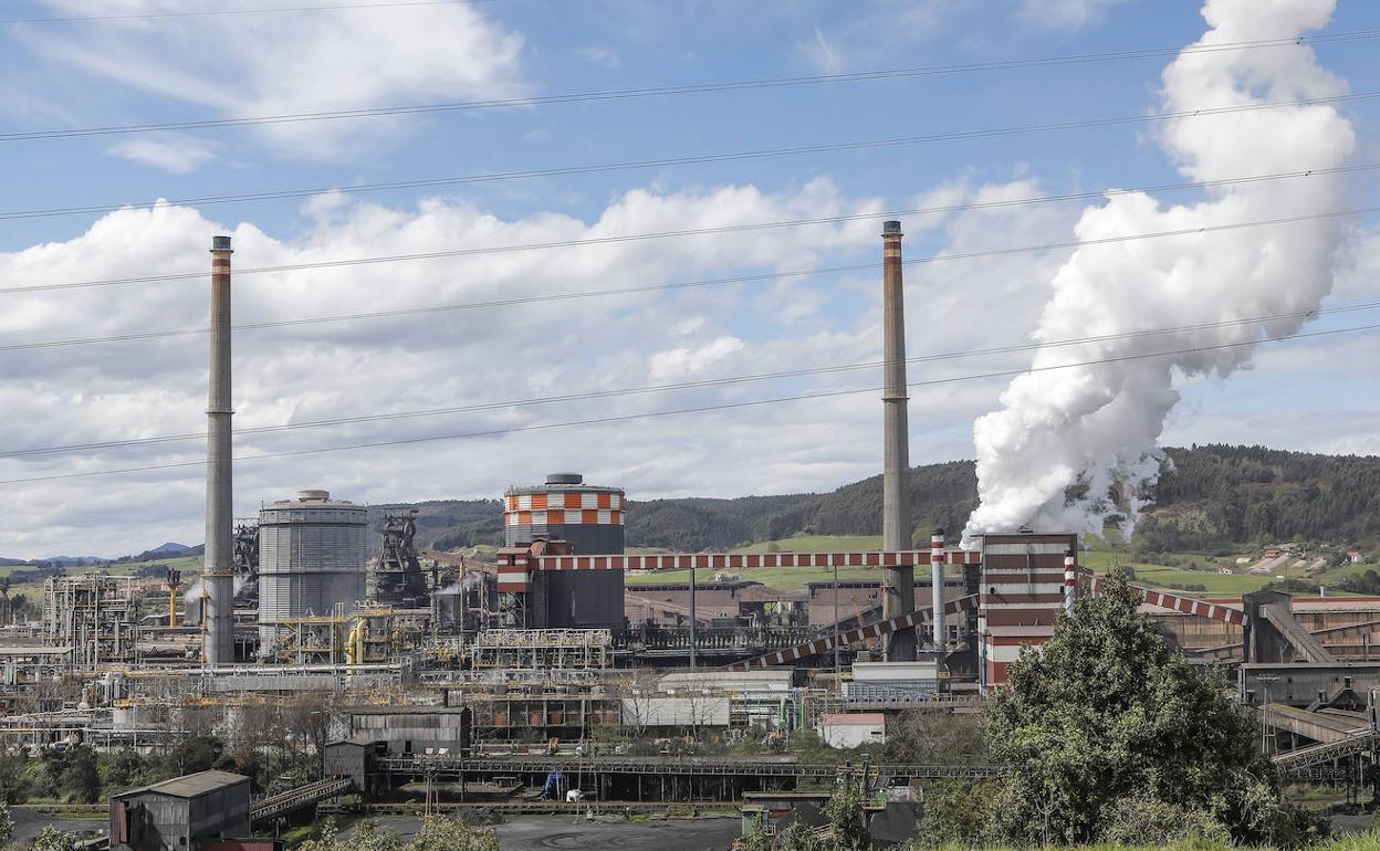 La facatoría de Arcelor en Gijón.